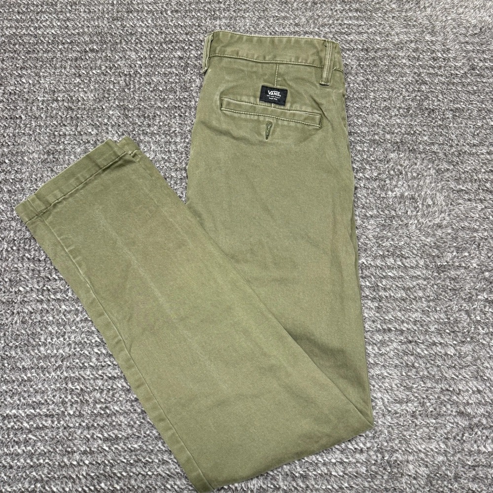 Vans Mens Authentic Chino Pants Size 32x29 Olive Green Casual Skate